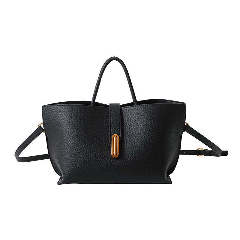 Litchi Pattern Shoulder Bag