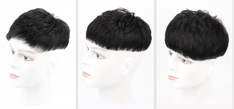 Korean Style Handsome Real Hair Fashion Hot Fluffy Natural Wig