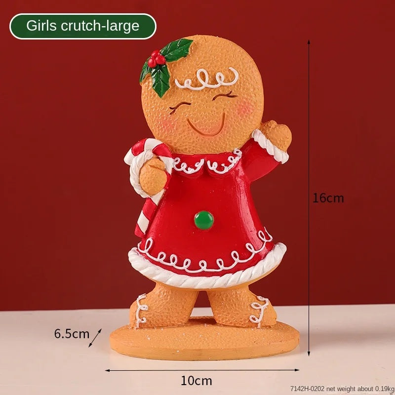New Christmas Gingerbread Man Decoration Creative Cartoon Gingerbread Man Christmas Atmosphere Layout Decorative Small Ornaments