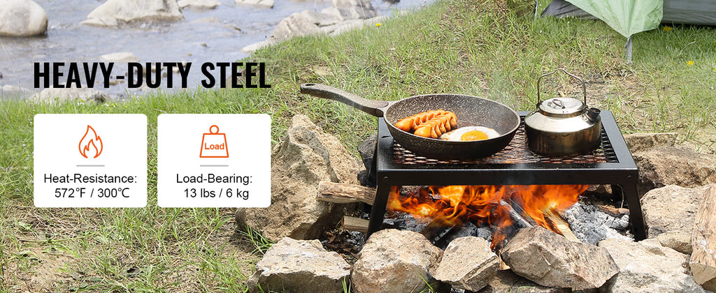 VEVOR 18/24in Barbecue Charcoal Grill Outdoor Home Appliance for Outdoor Cooking Camping Picnics Beach