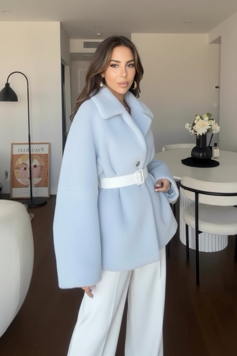 Loose Lapel Furry Coat