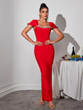 Corliss Rhinestone Bandage Maxi Dress