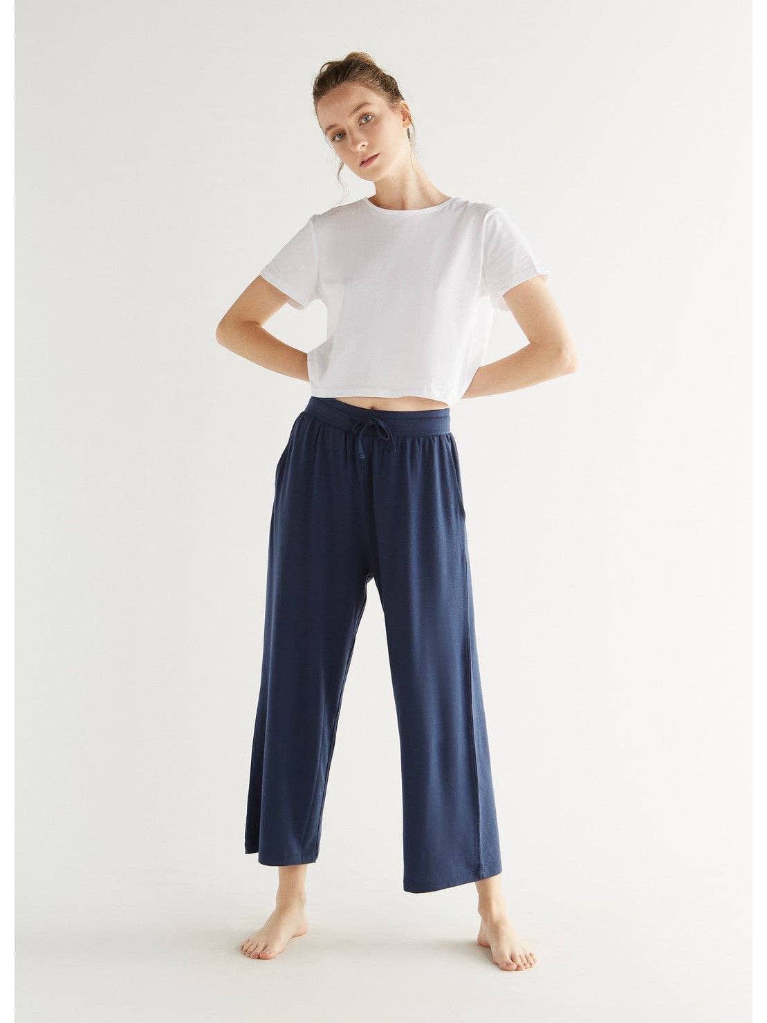 Tencel Wide Leg Trousers: Womens