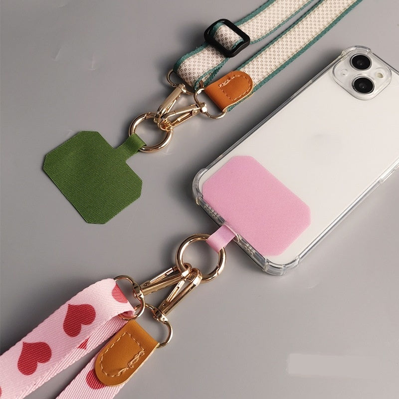 Mobile Phone Lanyard Crossbody Bag Solid Color Long Braces Detachable Multi-purpose Strap Rope