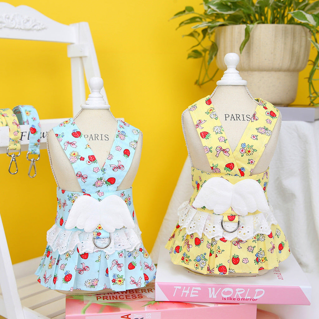 Pet Princess Dress Traction Buckle Clothes Pet Dog Clothes