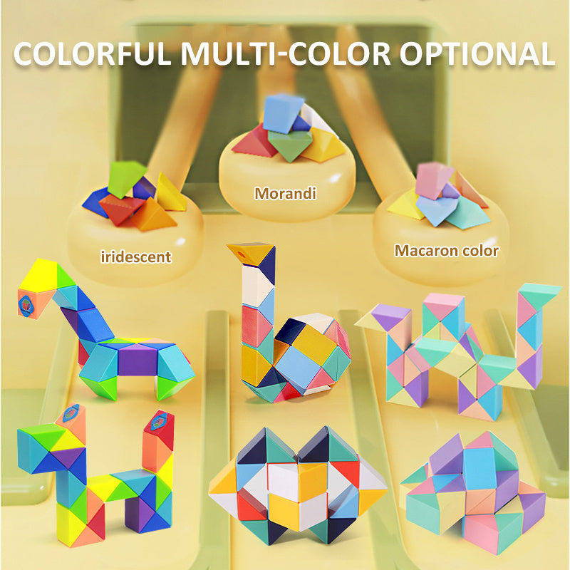 Snake Twist Cube Stress Relief Educational Toys Children Gifts Magic Snake Ruler Puzzle Folding Educational