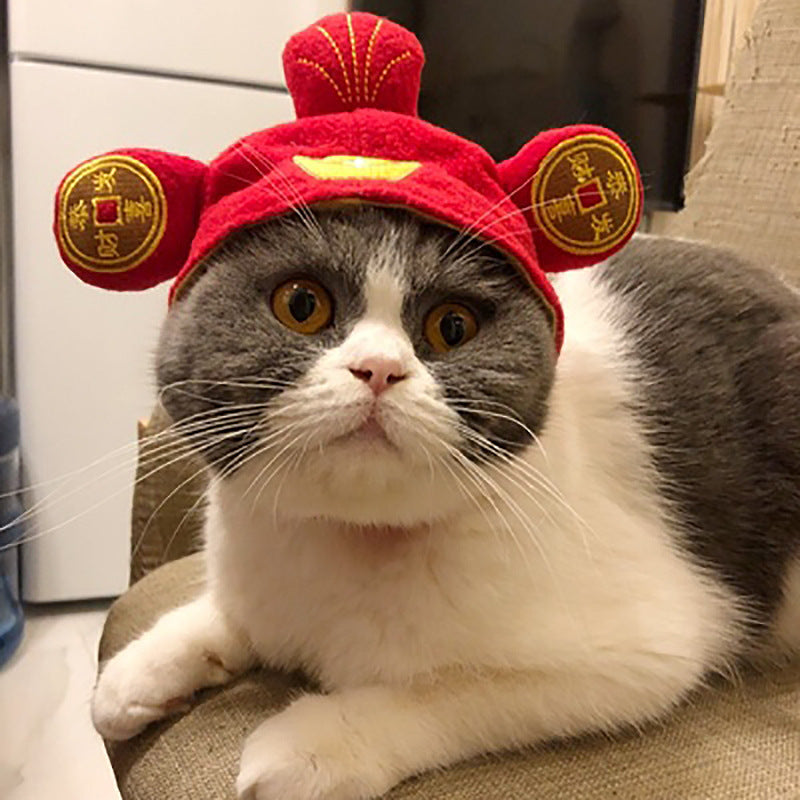 Pet Headgear Cute Dog Teddy Dress Up SUNFLOWER Cat Headdress Wig Cat Headgear Hat