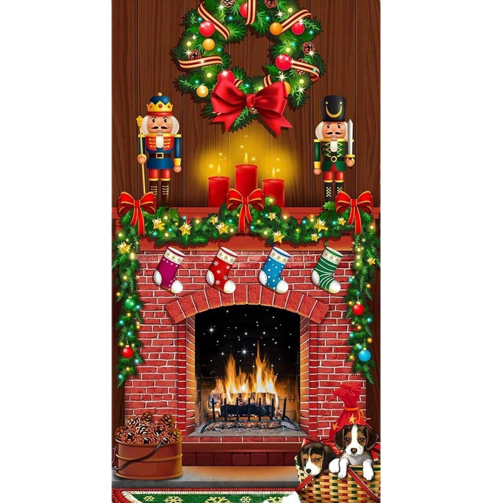 Christmas Curtain Decoration Hanging Cloth Background