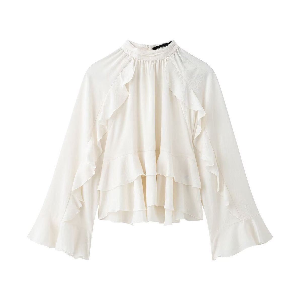 New Women's Classic Fashion Laminated Decoration Shirt