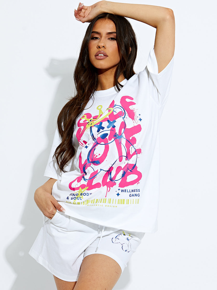 Self Love Club Oversized T-Shirt & Shorts Co-ord