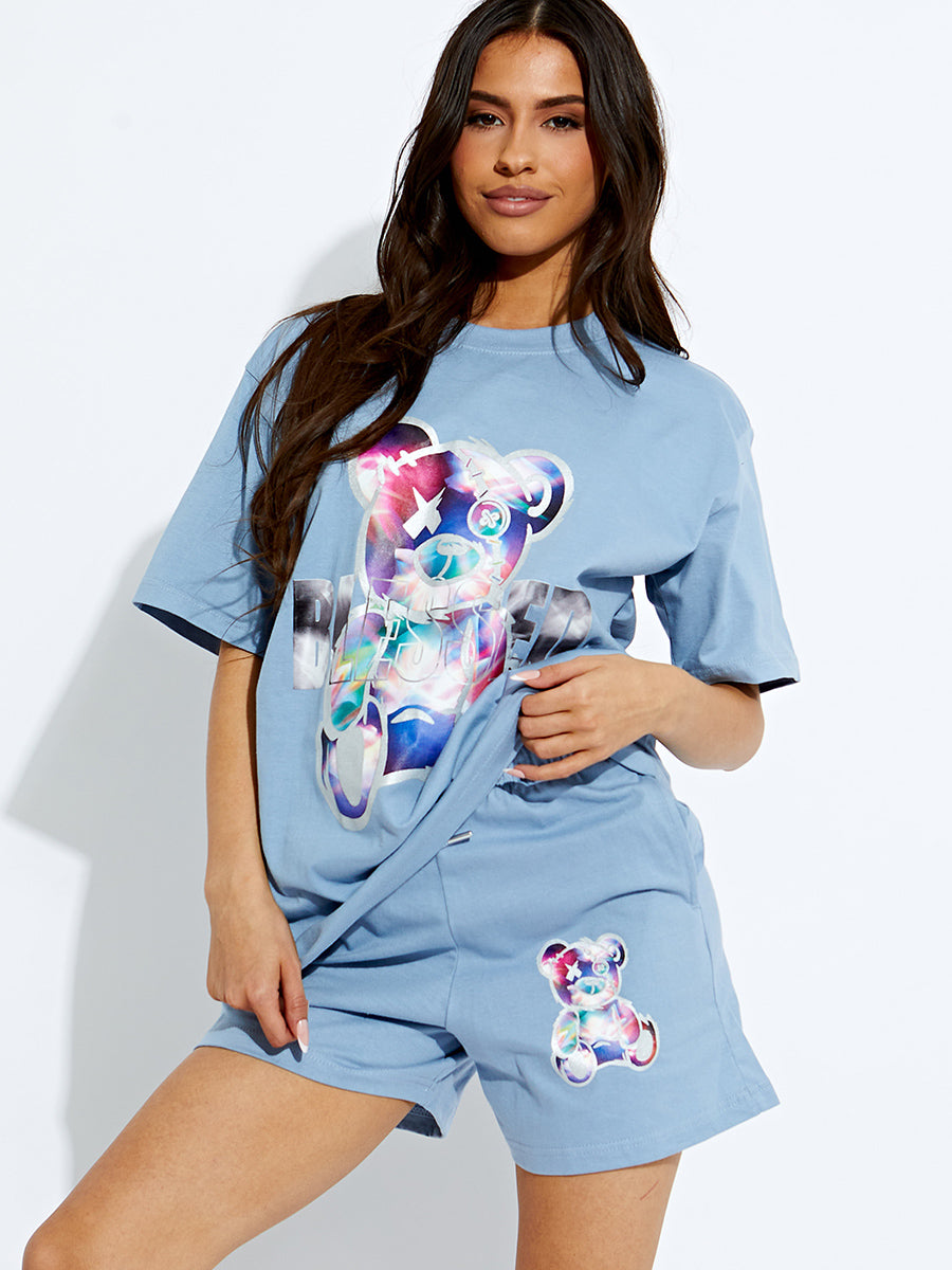 Blessed Teddy Oversized T-Shirt & Shorts Co-ord