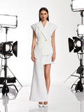 Danina Sleeveless Asymmetric Skirt Set