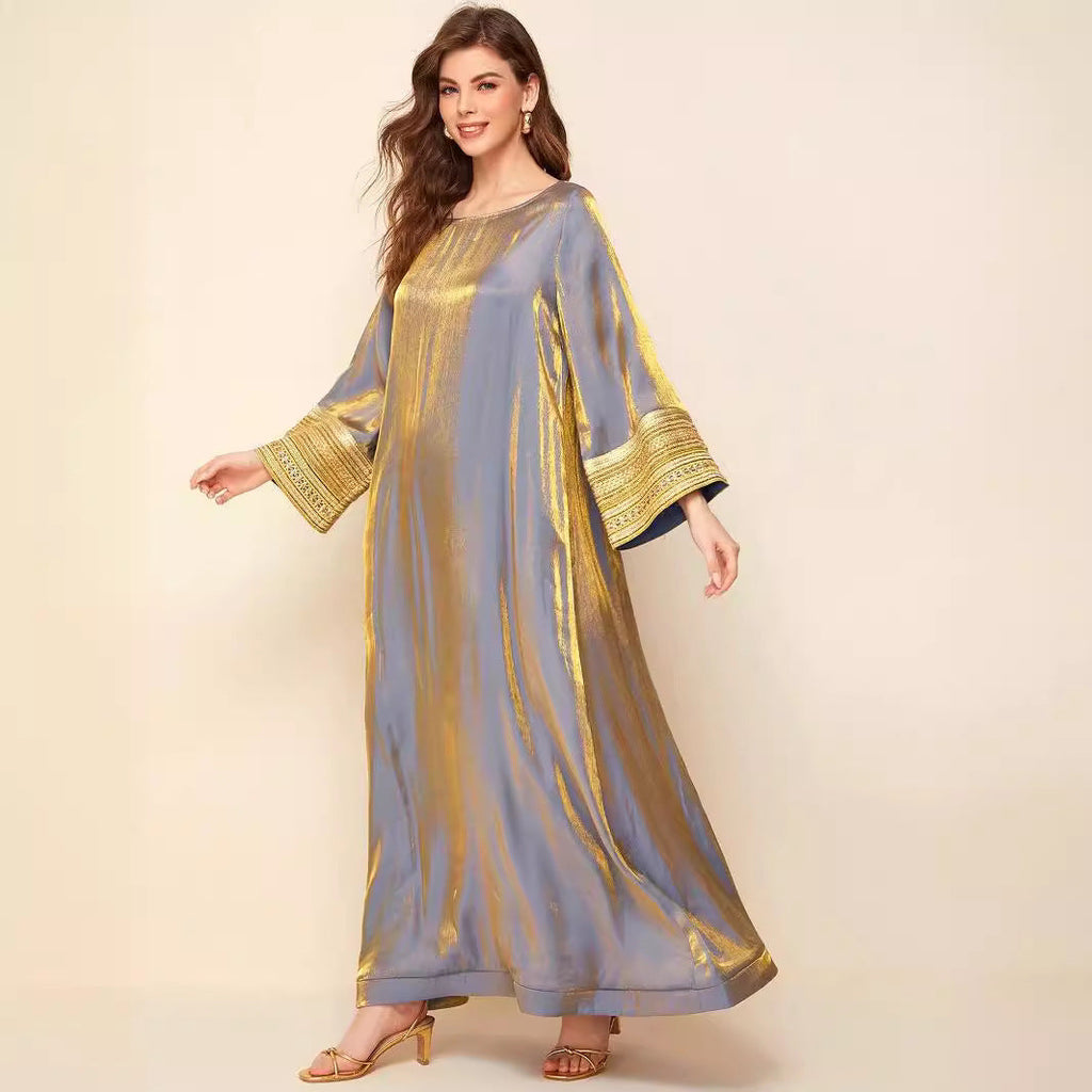 Golden Luxury Middle Eastern Arabic Dress