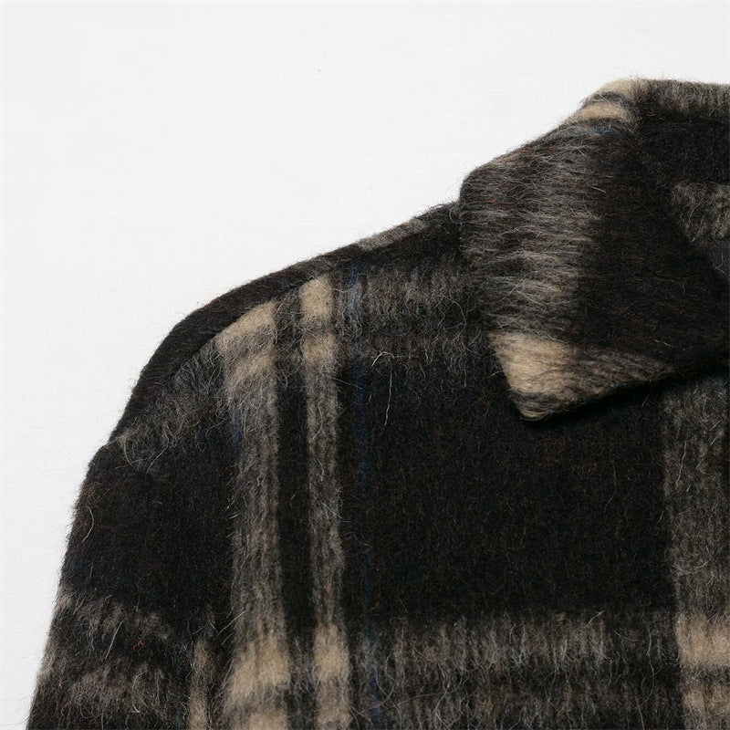Women's Long Sleeve Loose Casual Lapel Single-breasted Coat