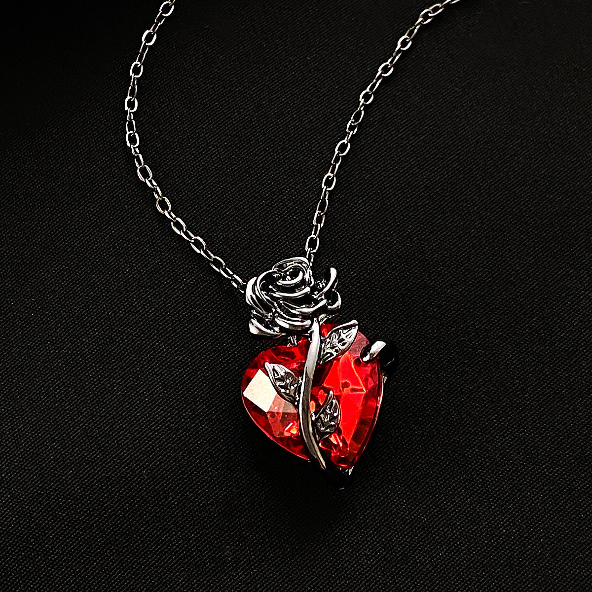 Rose Heart Love Necklace