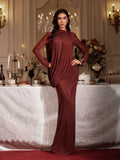 Diapason Asymmetric Ruched Maxi Dress