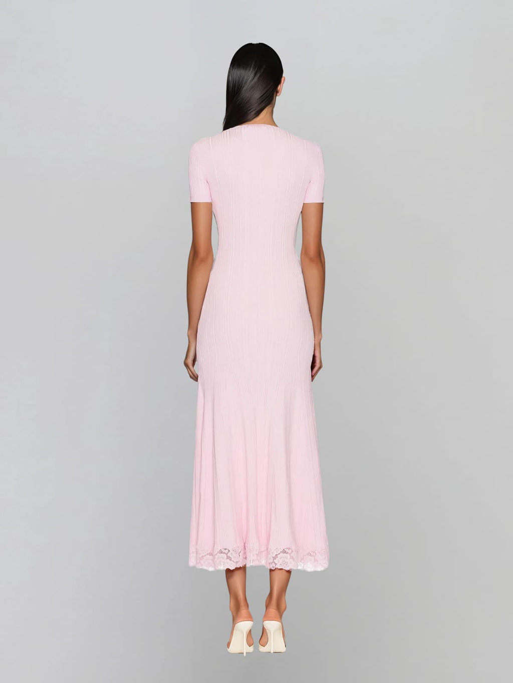 Draviel Short Sleeve Lace Knit Maxi Dress