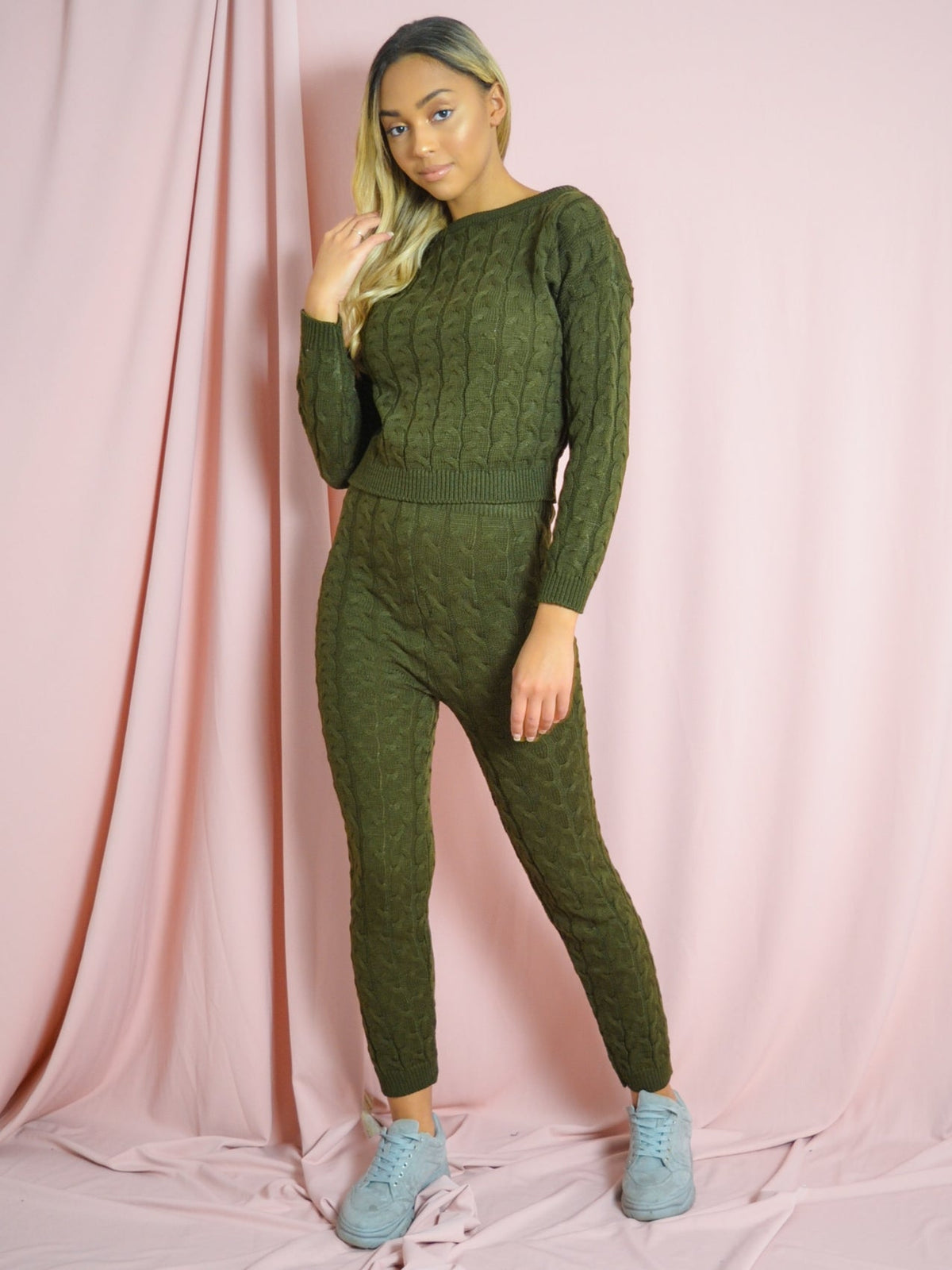 Cable Knit Top & Bottom Co-ord
