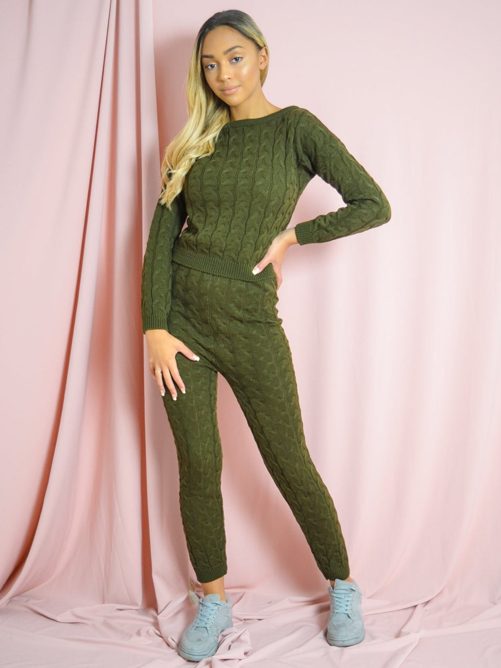 Cable Knit Top & Bottom Co-ord