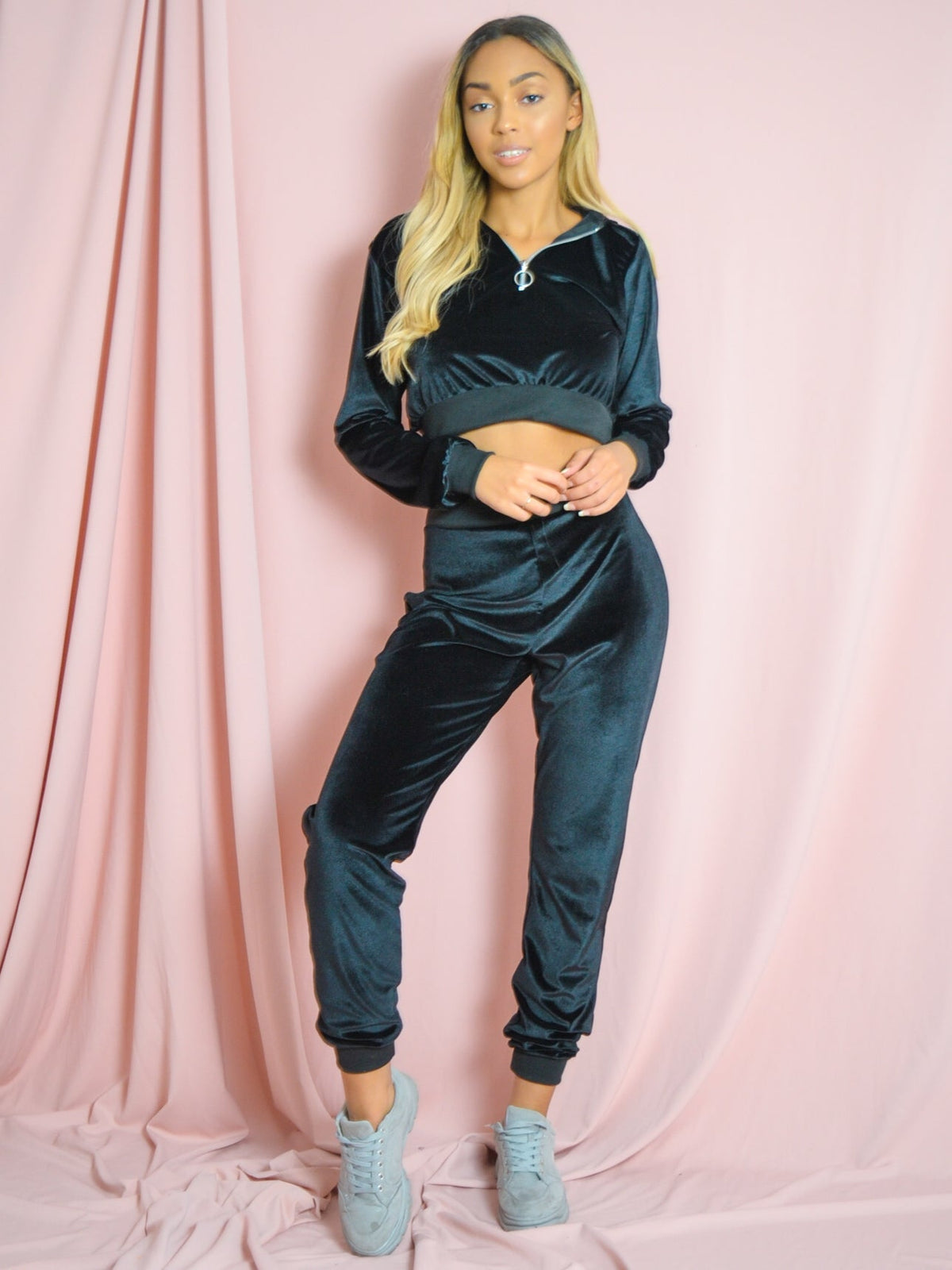 Velour Zip Hoodie & Jogger Co-ord
