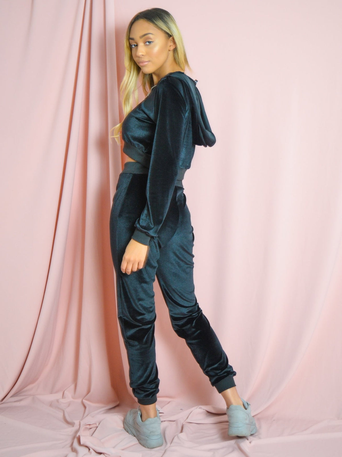 Velour Zip Hoodie & Jogger Co-ord