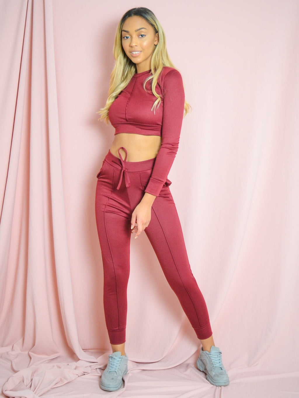 Seam Detail Jogger Lounge Set