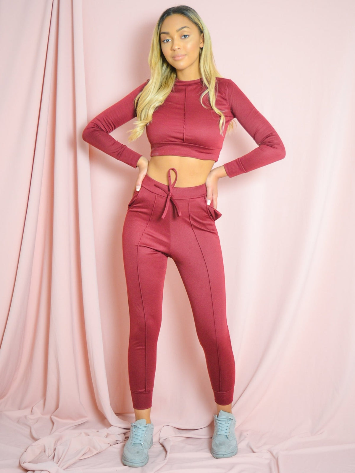 Seam Detail Jogger Lounge Set