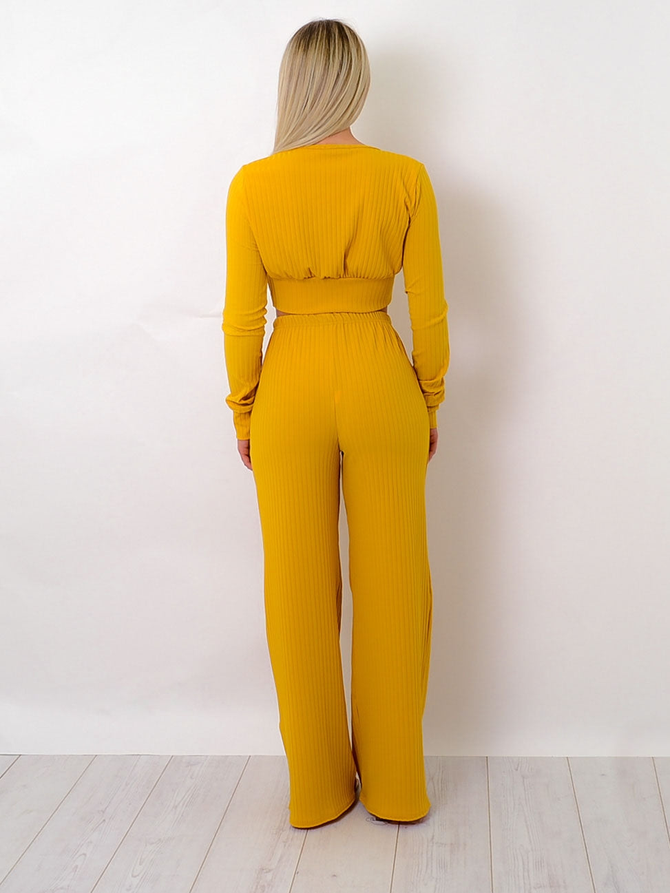 Ribbed Plunge Neck Co-ord