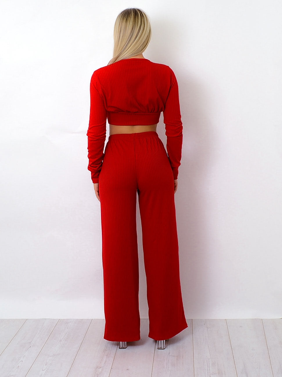 Ribbed Plunge Neck Co-ord