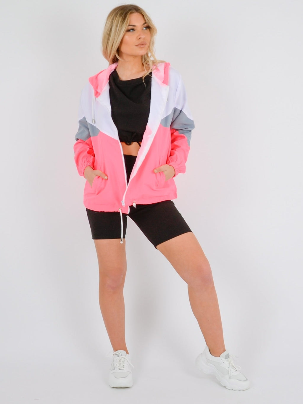 Contrast Colour Block Festival Jacket