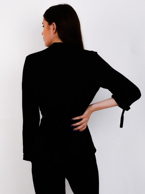 Waterfall Drawstring Blazer