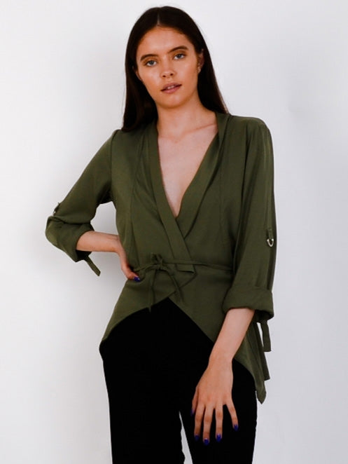 Waterfall Drawstring Blazer