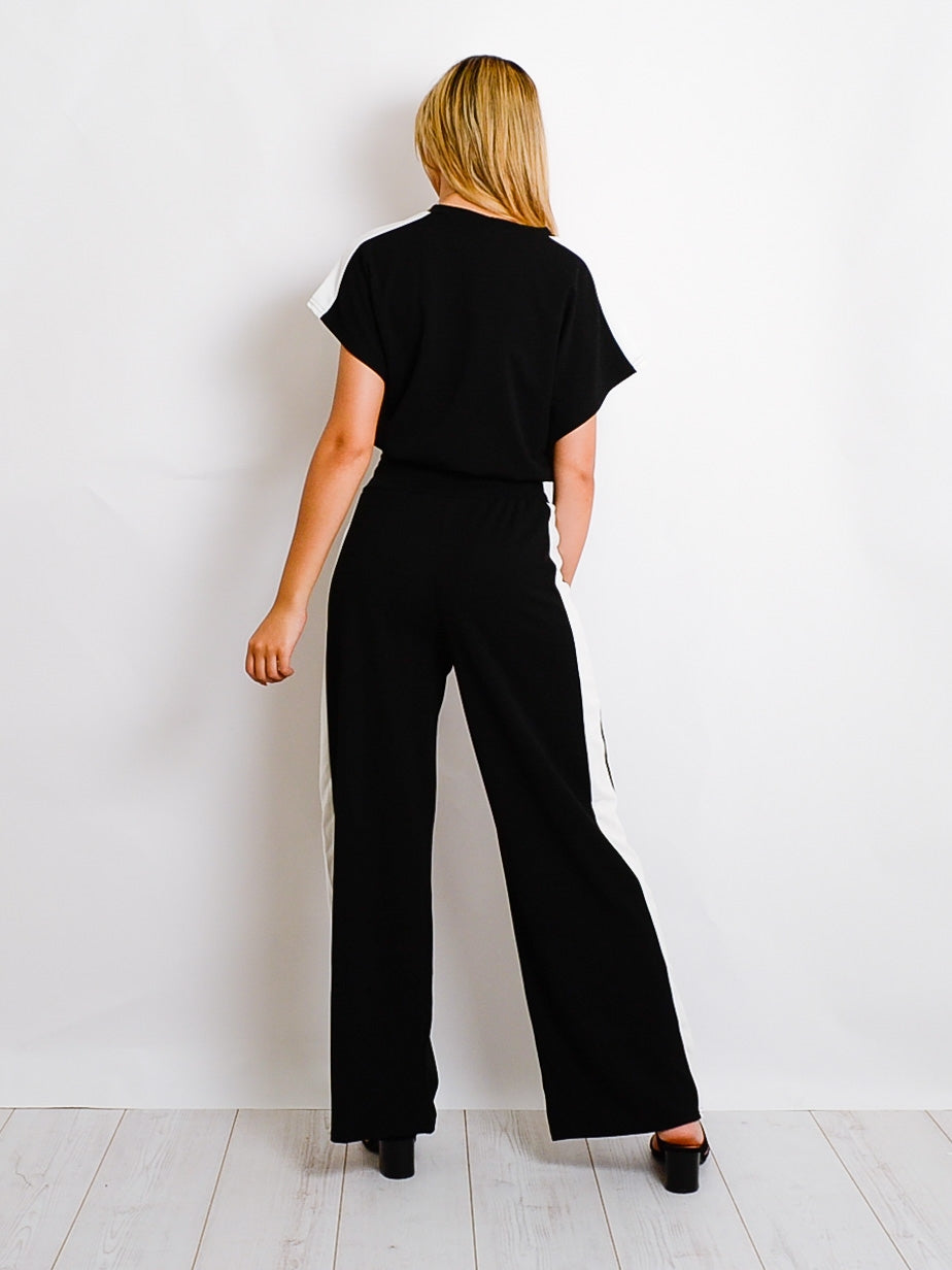 Contrast Panel Boxy Drawstring Co-ord