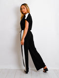 Contrast Panel Boxy Drawstring Co-ord