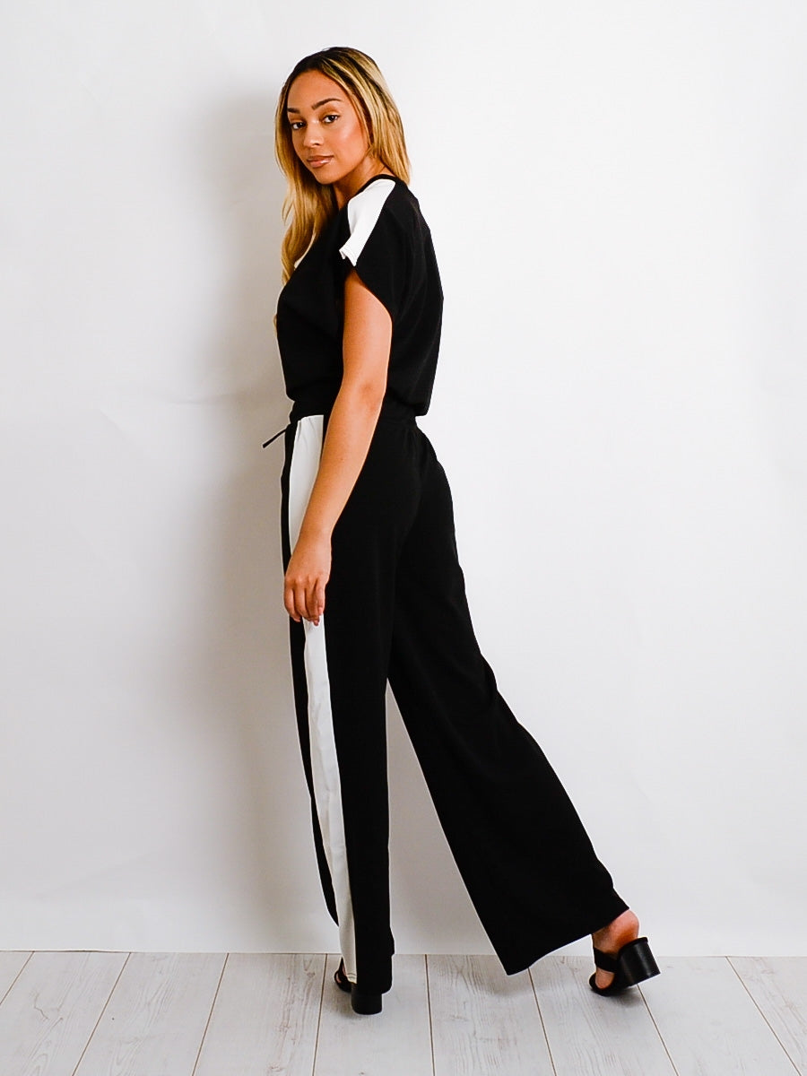 Contrast Panel Boxy Drawstring Co-ord
