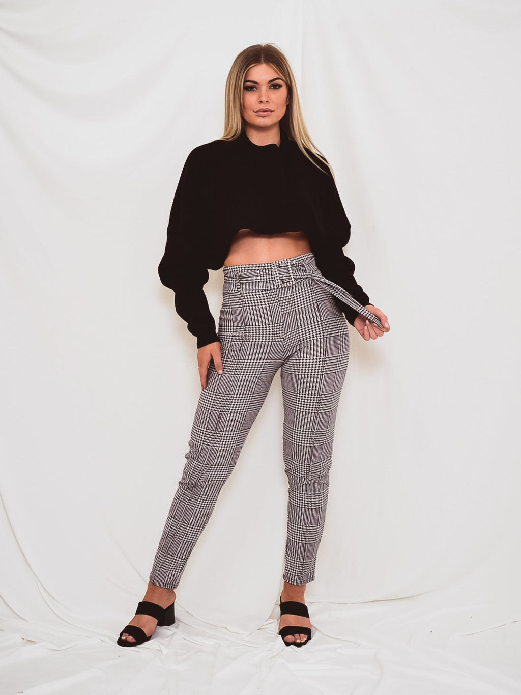 Cropped Batwing Knitted Jumper