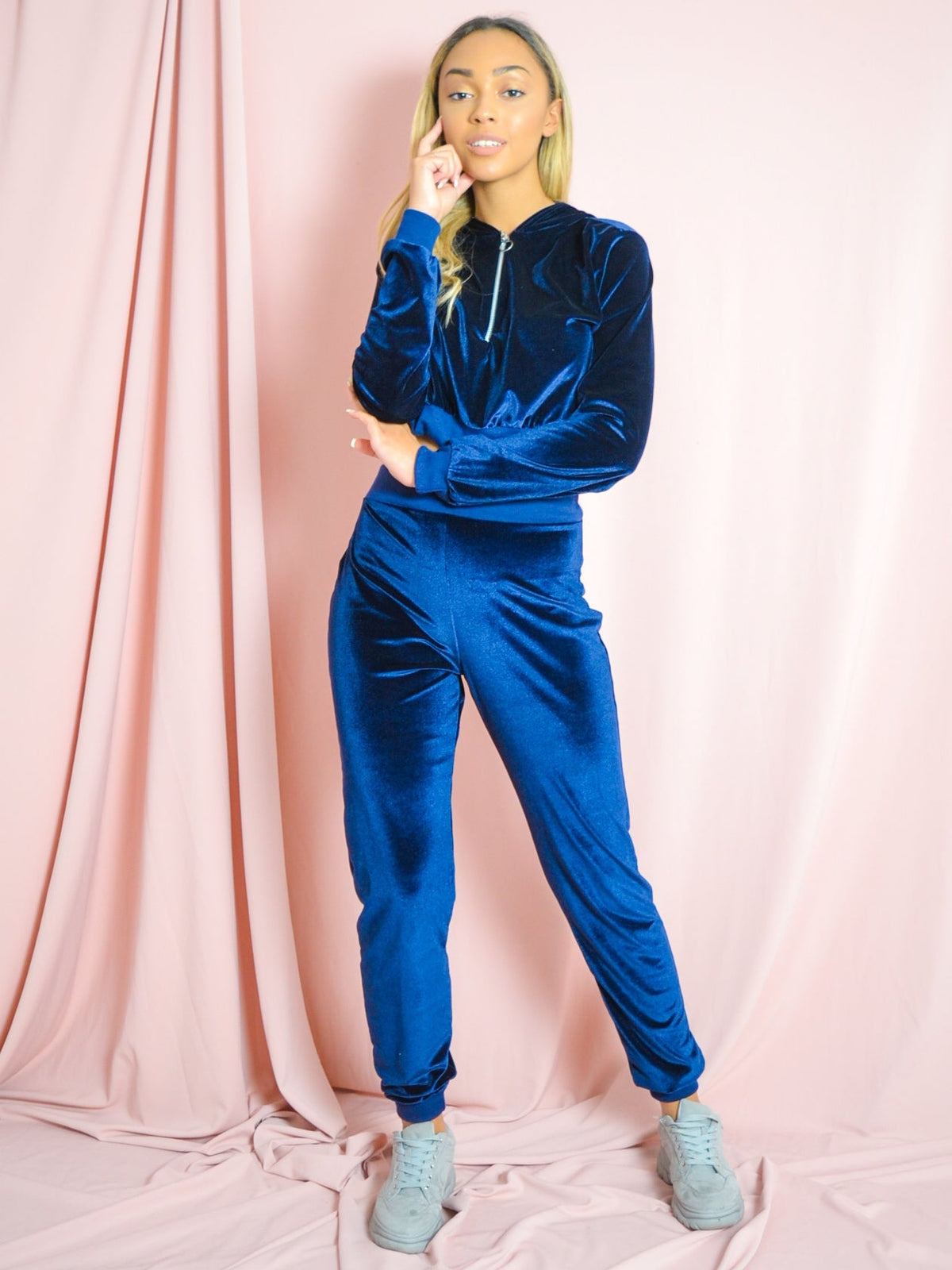 Velour Zip Hoodie & Jogger Co-ord