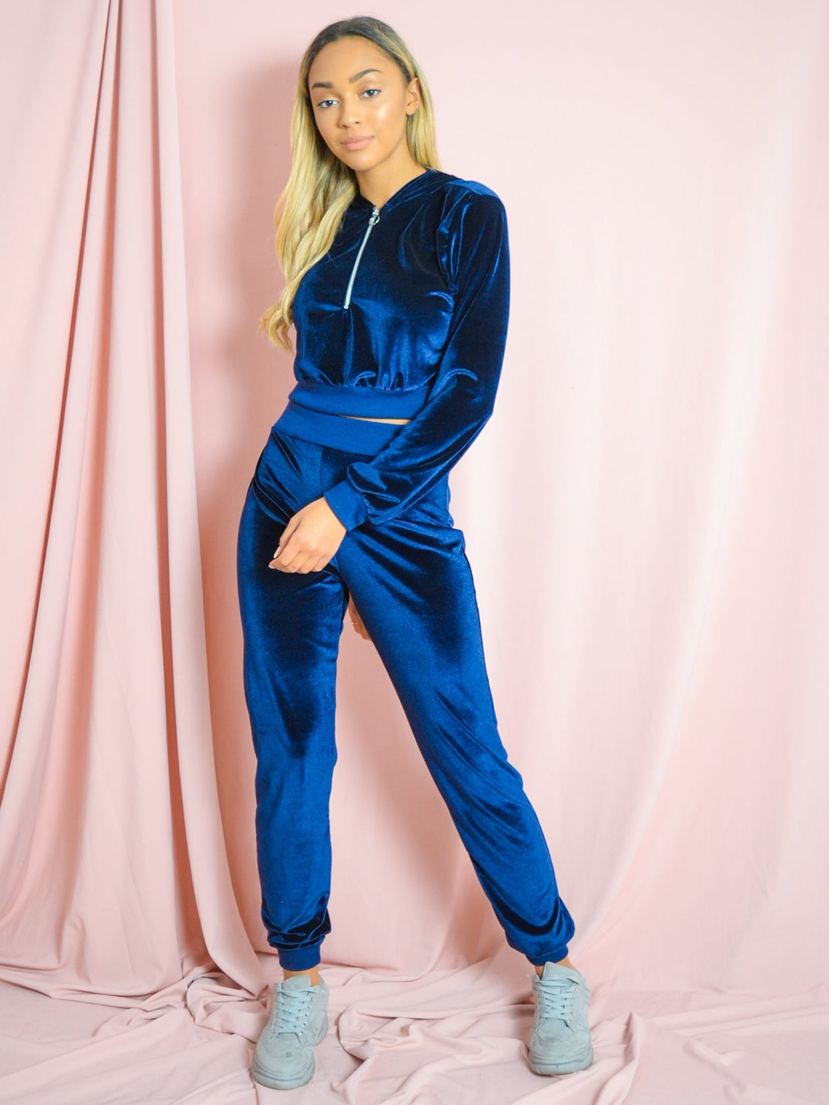 Velour Zip Hoodie & Jogger Co-ord