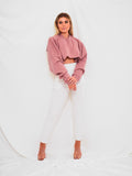 Cropped Batwing Knitted Jumper