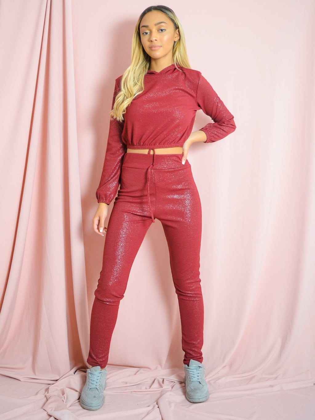 Wet Look Detail Shiny Co-ord