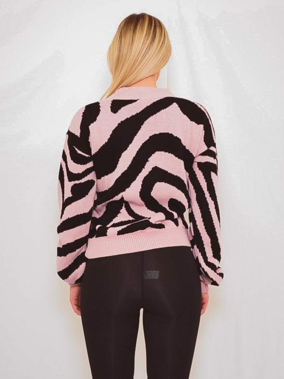 Zebra Knitted Jumper