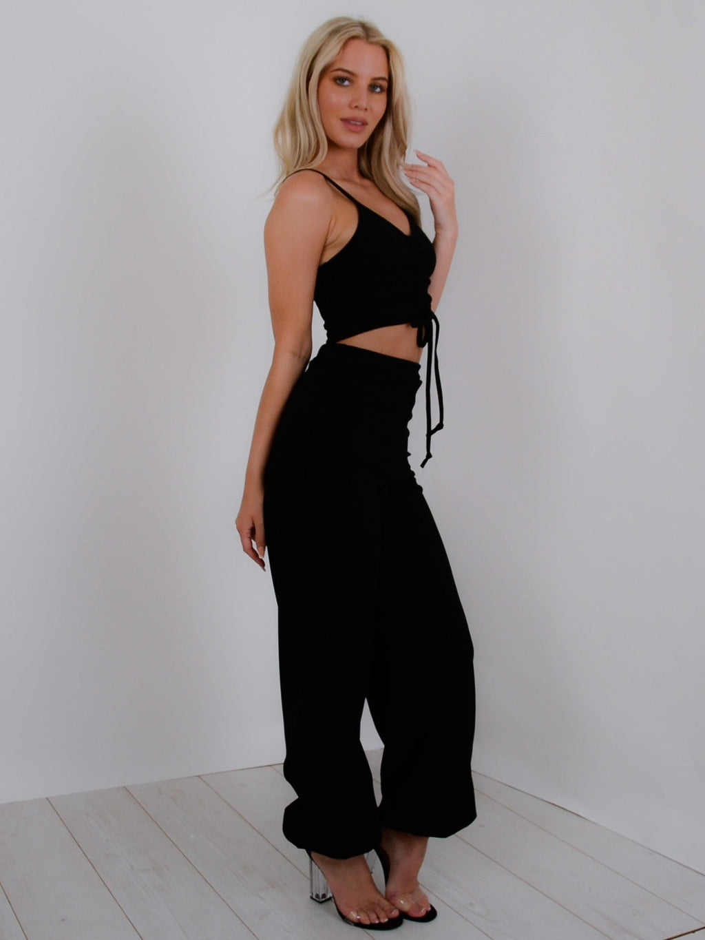 Ruched Cami Crop Top & Trouser Co-ord