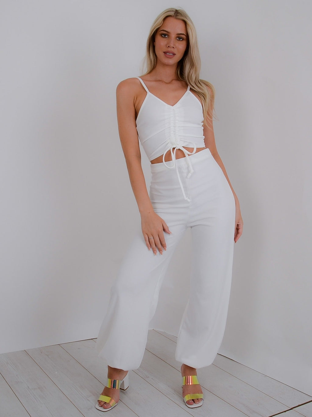 Ruched Cami Crop Top & Trouser Co-ord