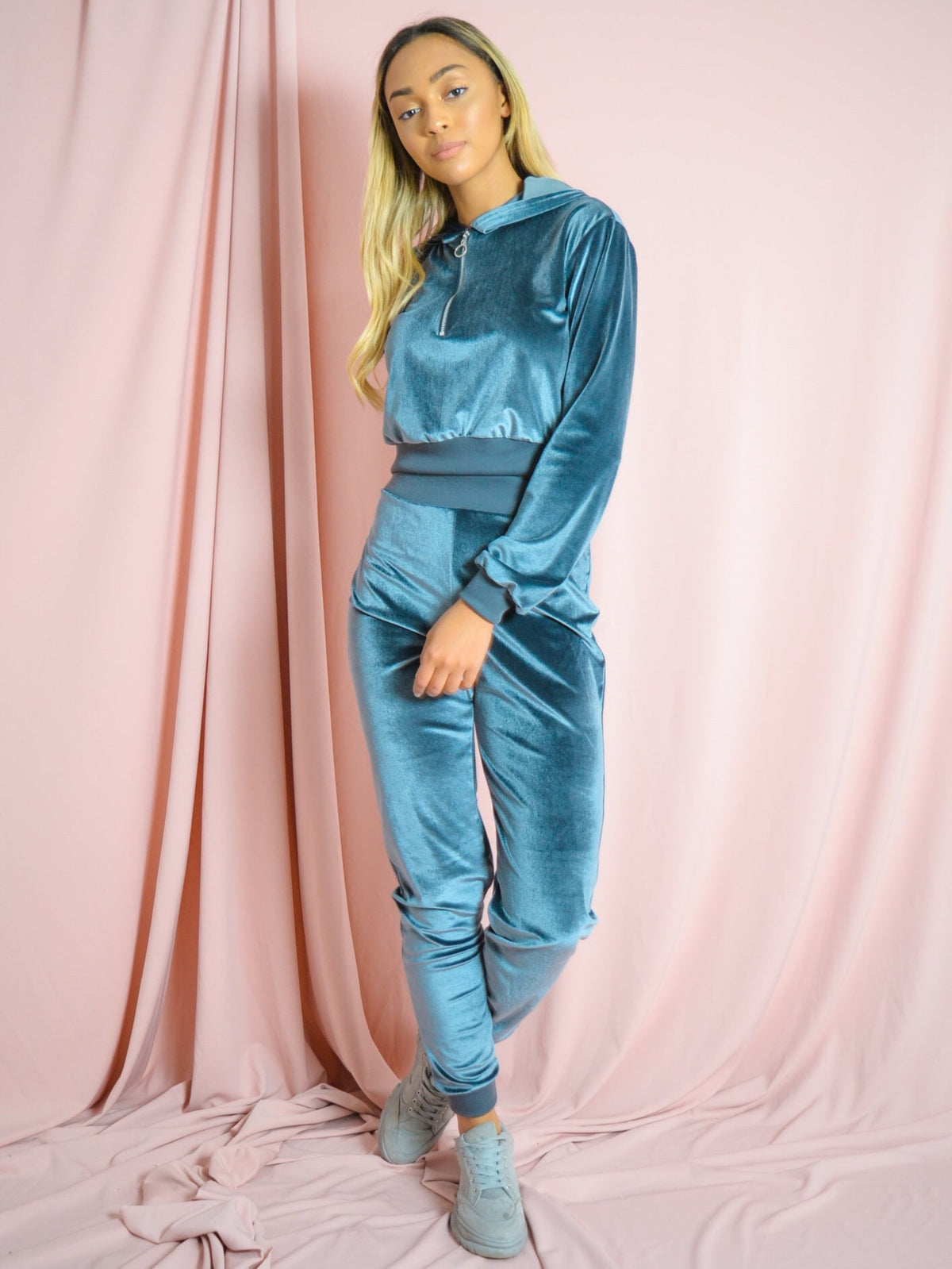 Velour Zip Hoodie & Jogger Co-ord