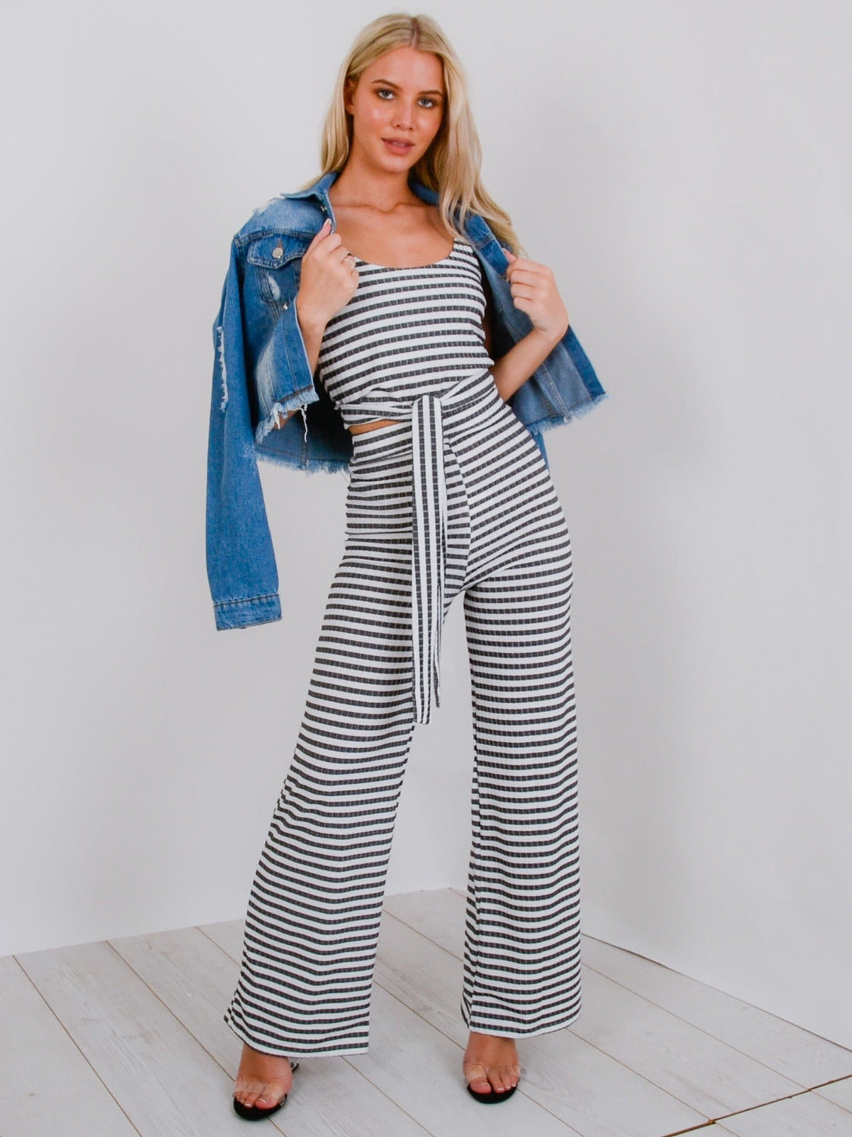 Striped Cami Crop Top & Trouser Co-ord