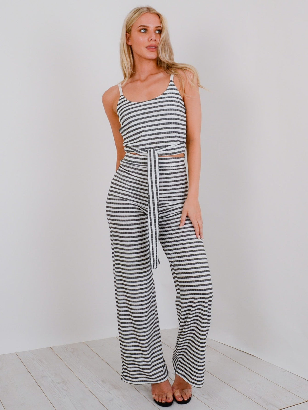 Striped Cami Crop Top & Trouser Co-ord