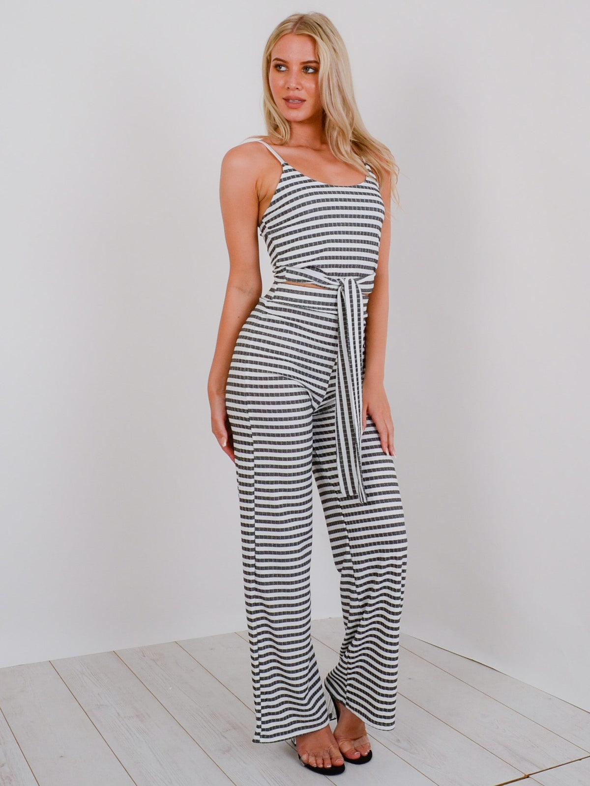 Striped Cami Crop Top & Trouser Co-ord