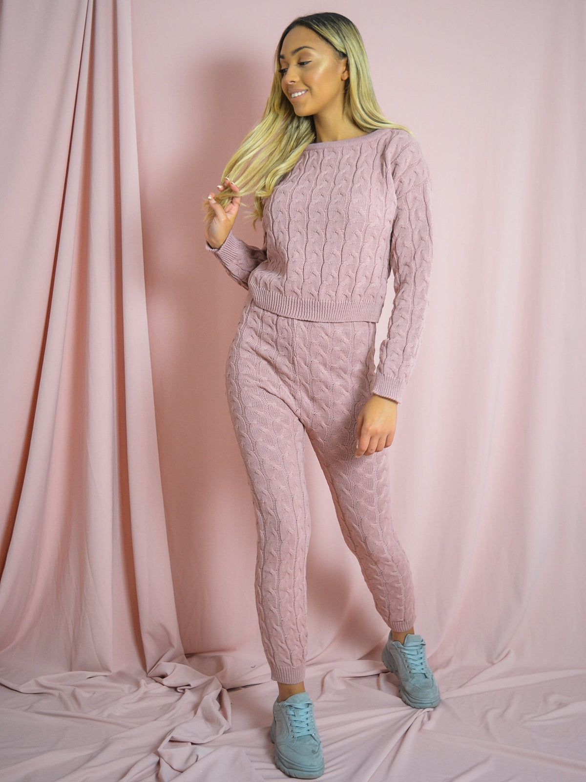Cable Knit Top & Bottom Co-ord