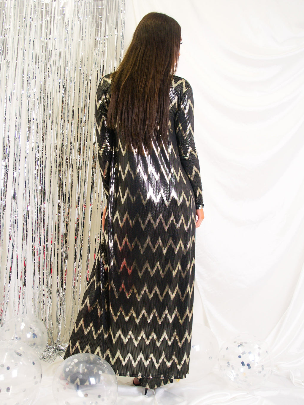 Gold Foil Chevron Print 2 Piece Co-ord Set