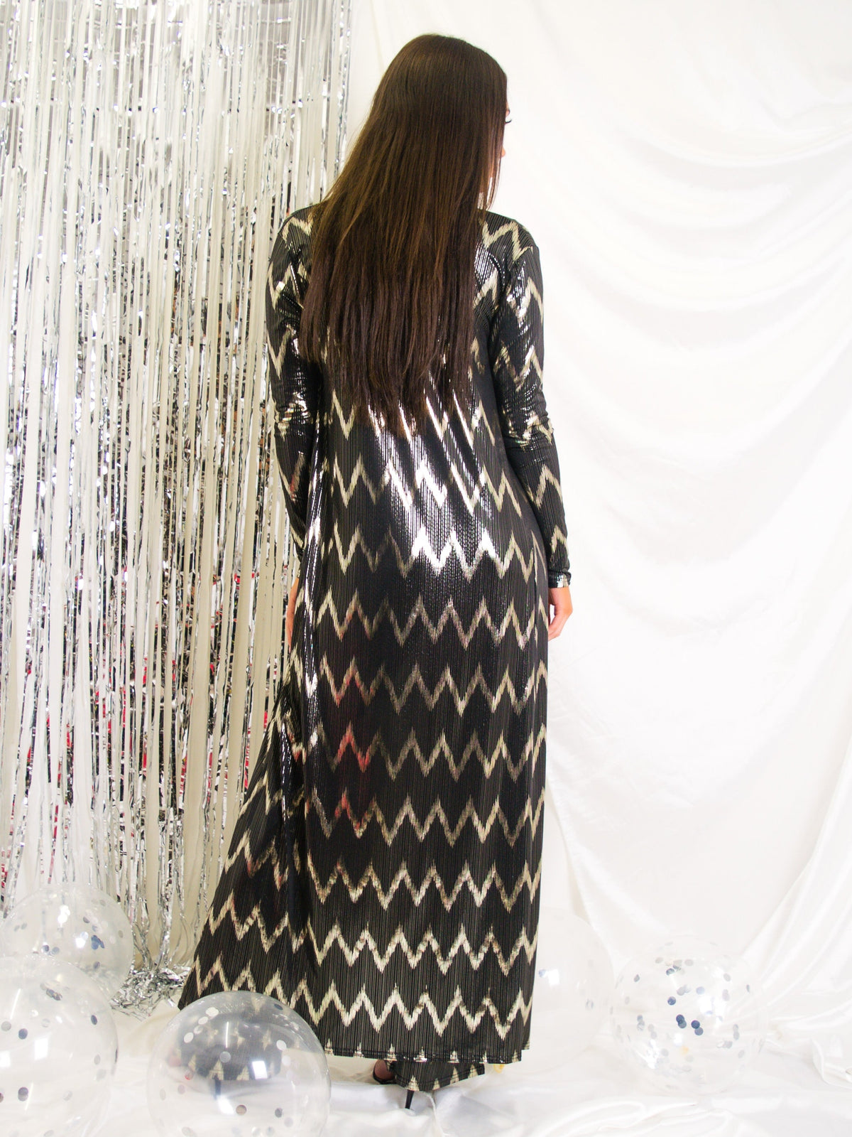 Gold Foil Chevron Print 2 Piece Co-ord Set